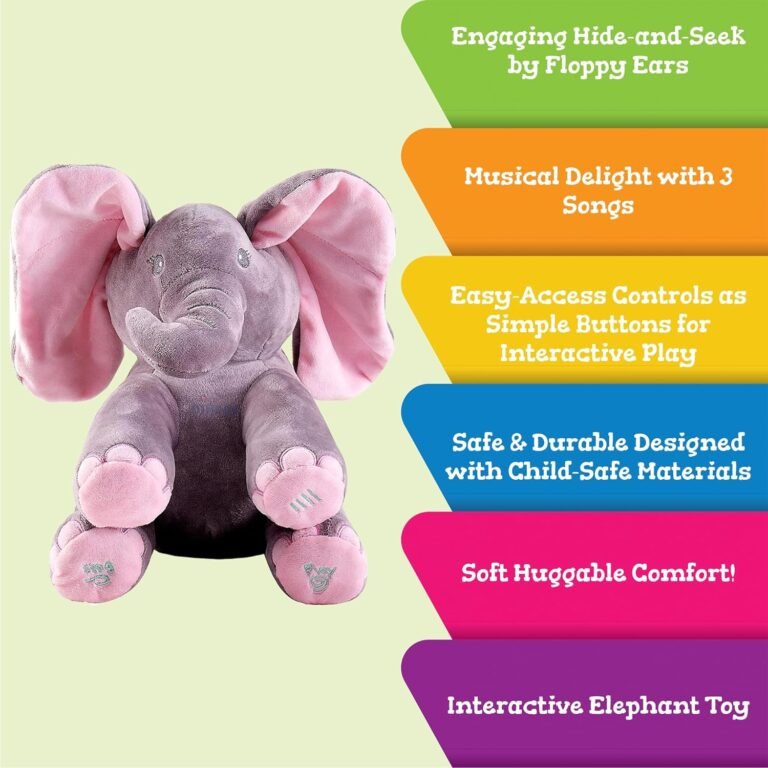 Baby Shower Gift Ideas: Dimple Kaia Baby Animated Stuffed Plush Singing Peek A Boo Elephant