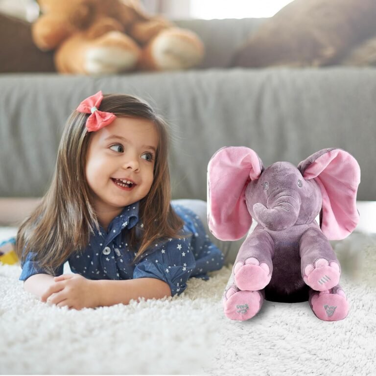 Baby Shower Gift Ideas: Dimple Kaia Baby Animated Stuffed Plush Singing Peek A Boo Elephant